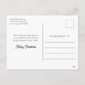 Cartes Pour Fêtes Annuelles Joyeuses vacances Script photo (Dos)