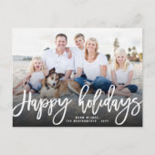 Cartes Pour Fêtes Annuelles Joyeuses Vacances Simple Brosse Script Photo moder (Devant)