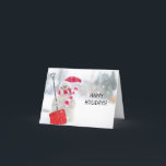 Cartes Pour Fêtes Annuelles Joyeuses vacances Snowman Christmas Holiday Card<br><div class="desc">Cette adorable carte de Noël bonhomme de neige est entièrement personnalisable pour personnaliser comme vous le souhaitez ou partir tel quel.</div>