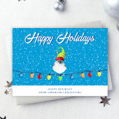Cartes Pour Fêtes Annuelles Joyeuses vacances Snowy Bird Business