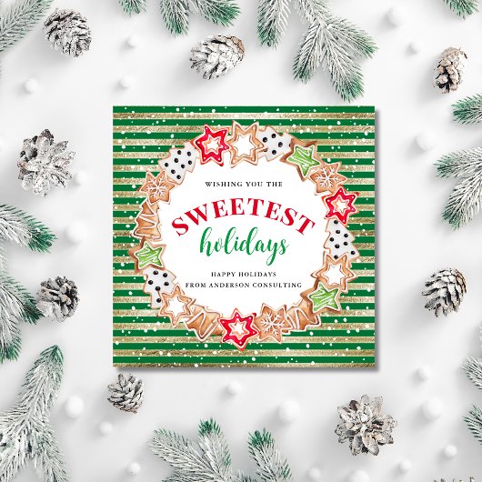 Cartes Pour Fêtes Annuelles Joyeuses vacances Sweet Traitements Business Holid