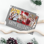 Cartes Pour Fêtes Annuelles Joyeuses vacances Trois photos Noël de famille<br><div class="desc">Happy Holidays trois photos famille carte de Noël pour partager vos souhaits avec votre famille et vos amis cette saison de vacances. Customisez avec trois photos et votre nom de famille. Commandez maintenant et partagez la joie des vacances et la beauté des moments de votre famille avec ceux qui comptent...</div>