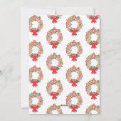 Cartes Pour Fêtes Annuelles Joyeuses vacances Watercolor Wreath (Dos)