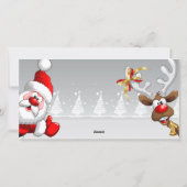 Cartes Pour Fêtes Annuelles Joyeuses vaches de Noël (Dos)