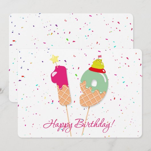 Cartes Pour Fêtes Annuelles Joyeux 19e anniversaire (Devant / Derrière)