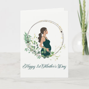 Cartes Pour Fêtes Annuelles Joyeux 1er anniversaire de fête des mères pour mam