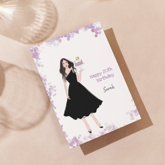 Cartes Pour Fêtes Annuelles Joyeux 20e anniversaire, mode,