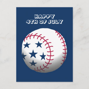 Cartes Pour Fêtes Annuelles Joyeux 4 juillet Baseball