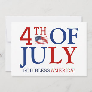 Cartes Pour Fêtes Annuelles Joyeux 4 juillet fête de l'Indépendance