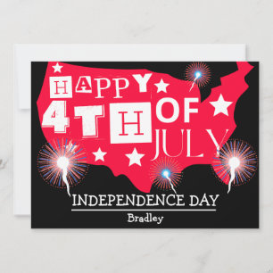 Cartes Pour Fêtes Annuelles Joyeux 4 juillet fête de l'Indépendance