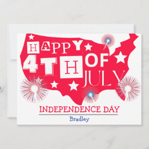Cartes Pour Fêtes Annuelles Joyeux 4 juillet fête de l'Indépendance