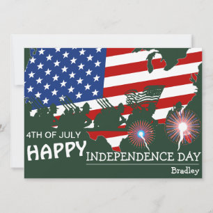Cartes Pour Fêtes Annuelles Joyeux 4 juillet fête de l'Indépendance