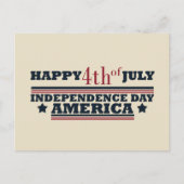 Cartes Pour Fêtes Annuelles Joyeux 4 juillet fête de l'indépendance Amérique (Devant)