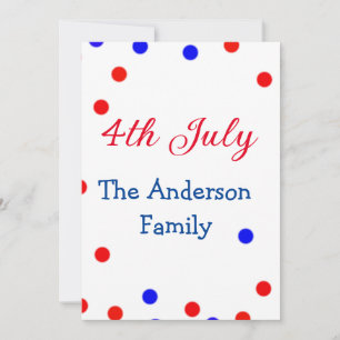 Cartes Pour Fêtes Annuelles Joyeux 4 Juillet jour d'indépendance ajouter le no