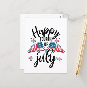 Cartes Pour Fêtes Annuelles Joyeux 4 Juillet Patriotique 