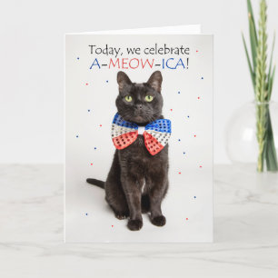 Cartes Pour Fêtes Annuelles Joyeux 4 Juillet pour tout le monde mignon chat pa