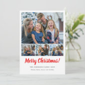 Cartes Pour Fêtes Annuelles Joyeux 4 photos collage Noël (Debout devant)