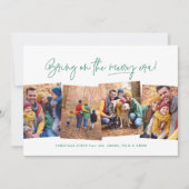 Cartes Pour Fêtes Annuelles Joyeux âge drôle quatre photo vert Noël (Devant)