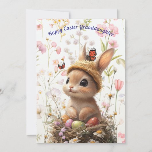Cartes Pour Fêtes Annuelles Joyeux agneau lapin de Pâques (Devant)