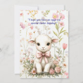 Cartes Pour Fêtes Annuelles Joyeux agneau lapin de Pâques (Dos)