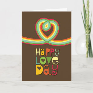 Cartes Pour Fêtes Annuelles Joyeux Amour Day Rainbow Loop Heart Valentine's Da