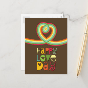 Cartes Pour Fêtes Annuelles Joyeux Amour Day Rainbow Loop Heart Valentine's Da