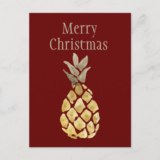Cartes Pour Fêtes Annuelles Joyeux ananas de Noël (Devant)