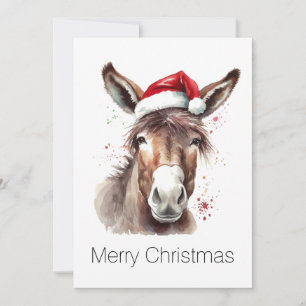 Cartes Pour Fêtes Annuelles Joyeux âne occidental voeux de Noël