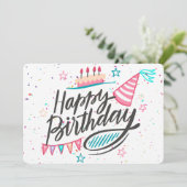 Cartes Pour Fêtes Annuelles Joyeux anniversaire (Debout devant)