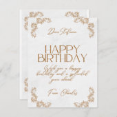 Cartes Pour Fêtes Annuelles Joyeux anniversaire (Devant / Derrière)