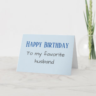 Cartes Pour Fêtes Annuelles Joyeux anniversaire à mon mari favori drôle
