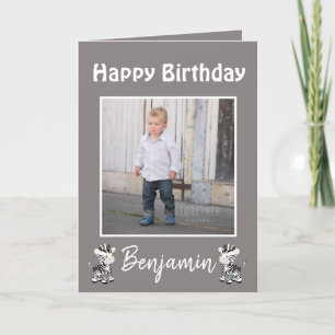 Cartes Pour Fêtes Annuelles Joyeux anniversaire à un fils extraordinaire zèbre