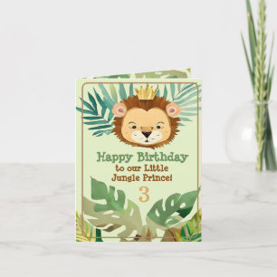 Cartes Pour Fêtes Annuelles Joyeux Anniversaire au Petit Lion de la Jungle Mig