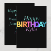 Cartes Pour Fêtes Annuelles Joyeux anniversaire aux femmes (Devant / Derrière)