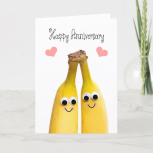 Cartes Pour Fêtes Annuelles Joyeux anniversaire bananes Humour 