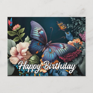 Cartes Pour Fêtes Annuelles Joyeux anniversaire Belle conception papillon Vint