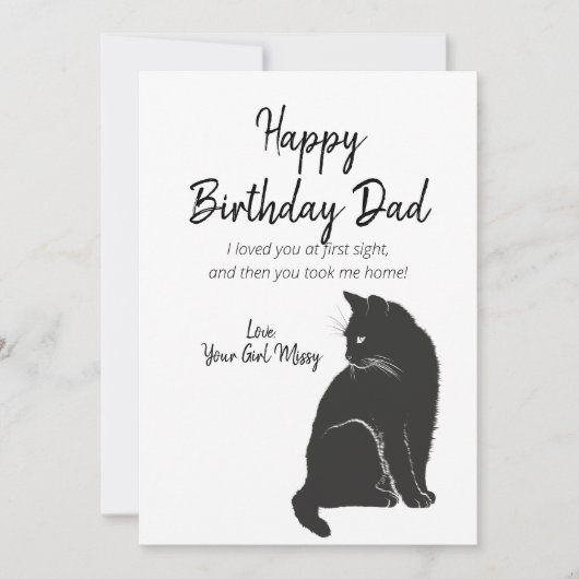 Cartes Pour Fêtes Annuelles Joyeux Anniversaire De La Salutation De Chat (Devant)
