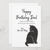 Cartes Pour Fêtes Annuelles Joyeux Anniversaire De La Salutation De Chat (Devant / Derrière)