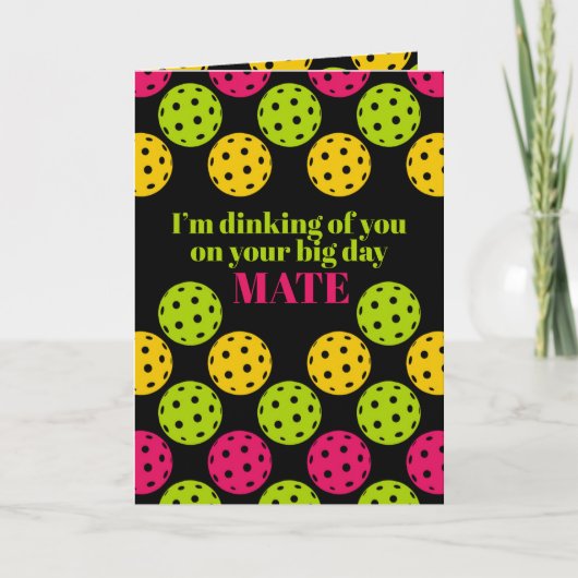 Cartes Pour Fêtes Annuelles Joyeux anniversaire de Pickleball (Devant)