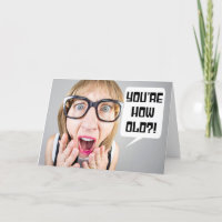Joyeux anniversaire Drôle Lady Shocked à l'âge