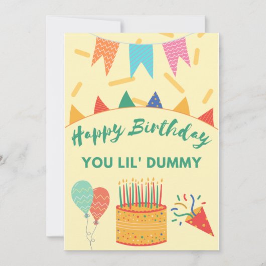 Cartes Pour Fêtes Annuelles Joyeux anniversaire Dummy (Devant)