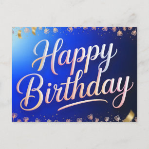 Cartes Pour Fêtes Annuelles Joyeux Anniversaire Écriture Cursive avec Rubans D
