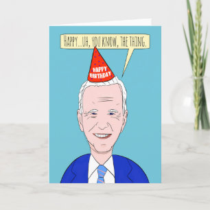 Cartes Pour Fêtes Annuelles Joyeux anniversaire Funny Forgetful Président Humo
