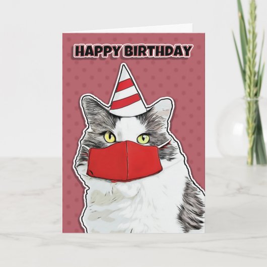 Cartes Pour Fêtes Annuelles Joyeux anniversaire Funny Kitty dans le visage de  (Devant)