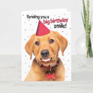 Cartes Pour Fêtes Annuelles Joyeux anniversaire Funny Red Fox Labrador Chiot