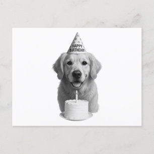 Cartes Pour Fêtes Annuelles Joyeux Anniversaire Golden Retriever