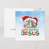 Cartes Pour Fêtes Annuelles Joyeux anniversaire Jésus (Devant / Derrière)