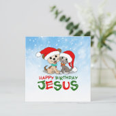Cartes Pour Fêtes Annuelles Joyeux anniversaire Jésus (Debout devant)