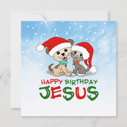 Cartes Pour Fêtes Annuelles Joyeux anniversaire Jésus (Devant)