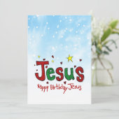 Cartes Pour Fêtes Annuelles Joyeux anniversaire Jésus (Debout devant)